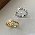 VENTFILLE 925 Sterling Silver Black Zircon Wheat Ears Leaf Ring for Women Girl Gift Double Layer Simple Jewelry Dropshipping