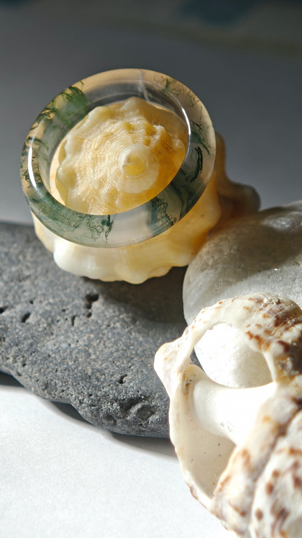 High-Quality Natural Aquatic Plant Jade Ring - Truly Jade Jewelry With Exquisite Aquatic Plant Patterns