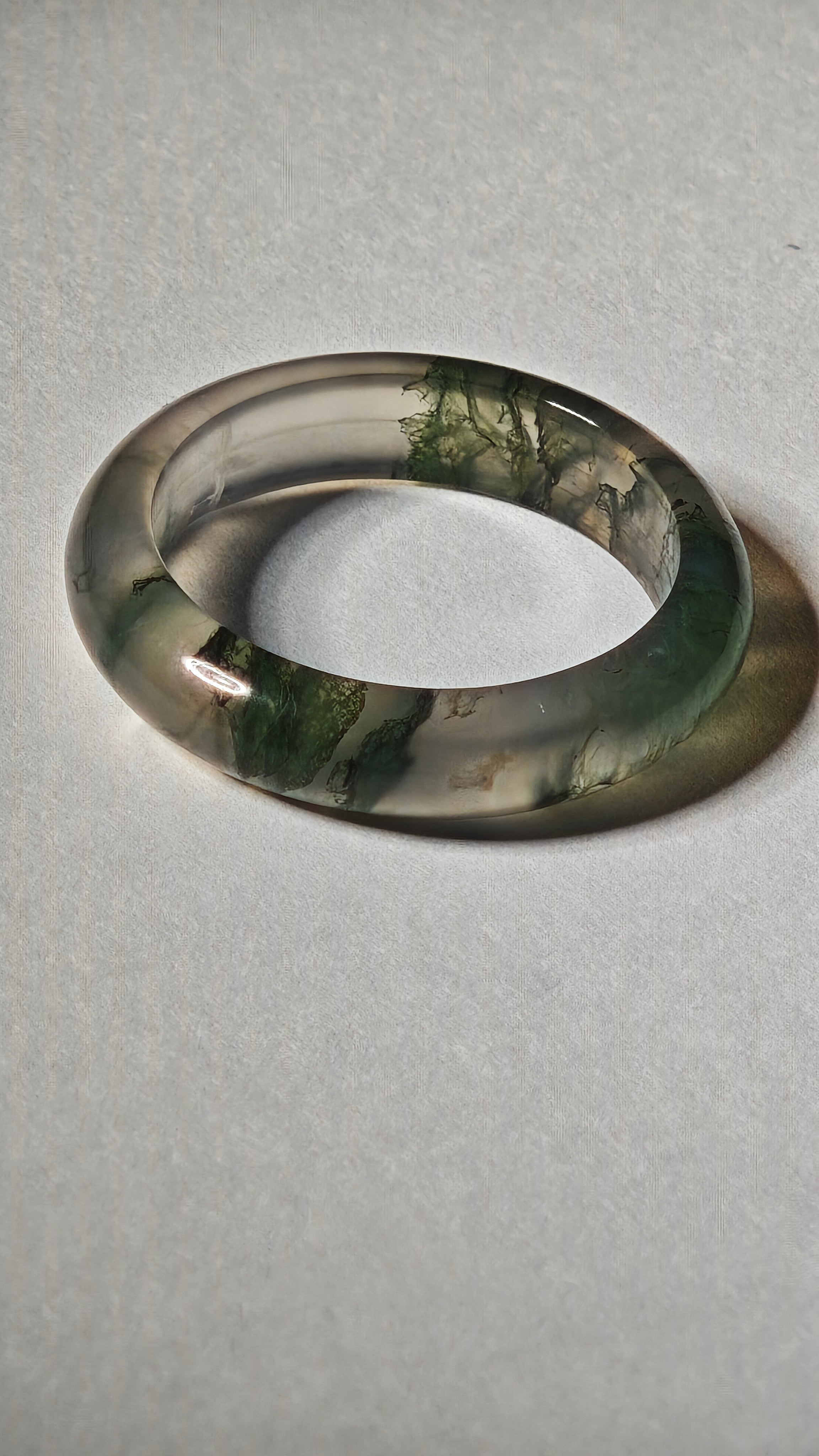 High-Quality Natural Aquatic Plant Jade Ring - Truly Jade Jewelry With Exquisite Aquatic Plant Patterns