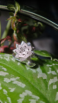 925 Sterling Silver Lotus Flower Adjustable Rings For Women Wedding Engagement Luxury Jewelry Accessories Jewellery