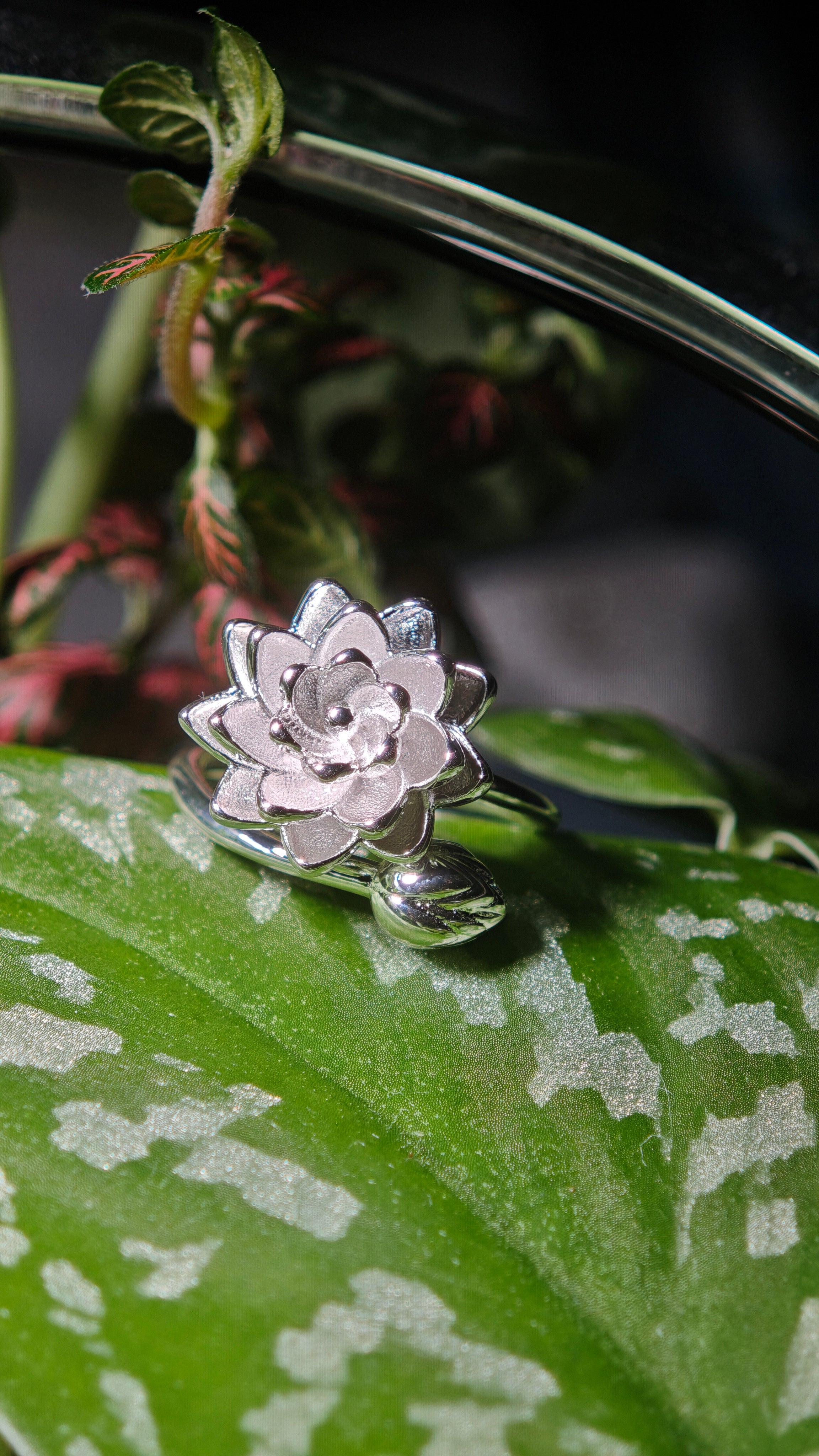 925 Sterling Silver Lotus Flower Adjustable Rings For Women Wedding Engagement Luxury Jewelry Accessories Jewellery